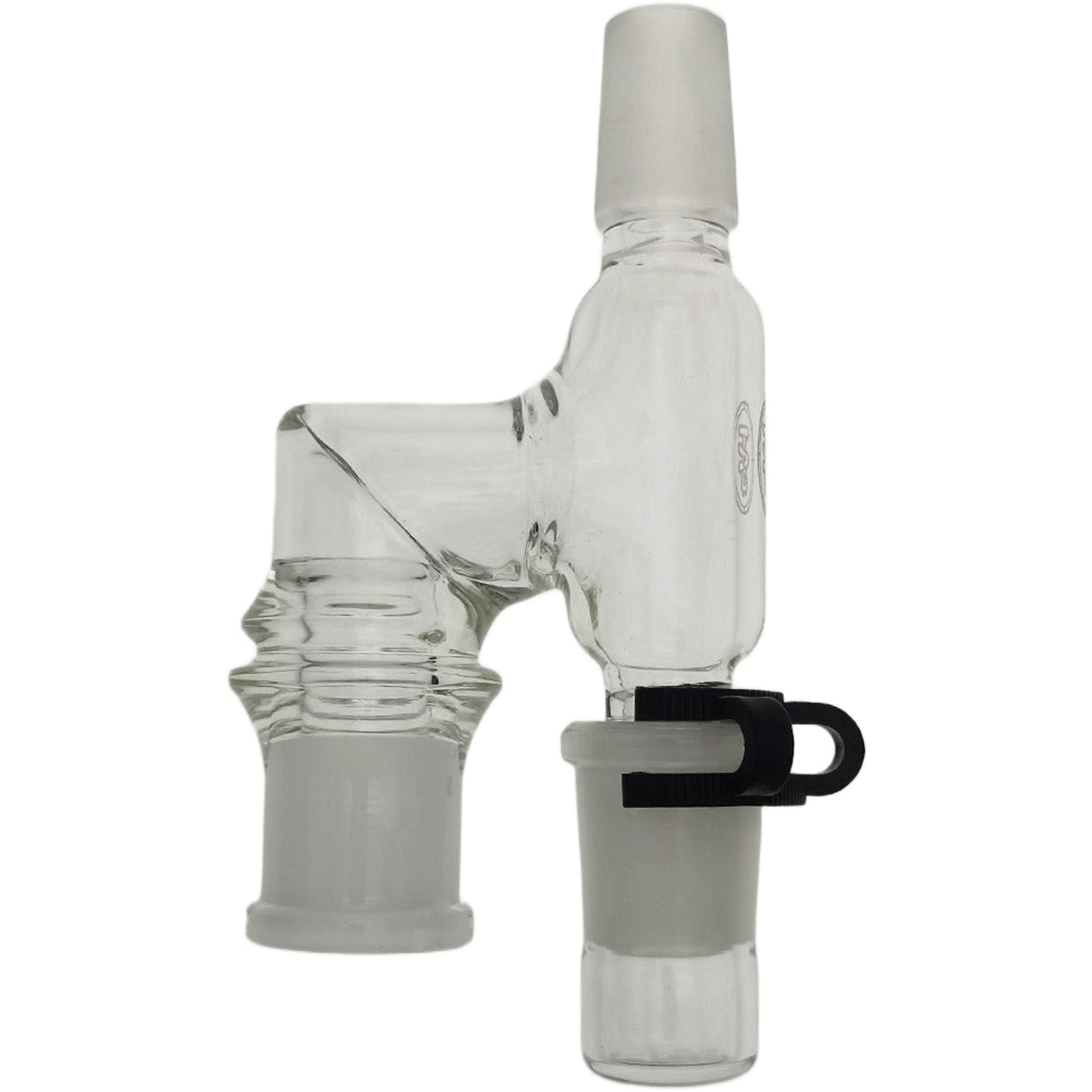 Thick Ass Glass Reclaim Adapter w/ Dish & Keck Clip - 14MM Male to Female