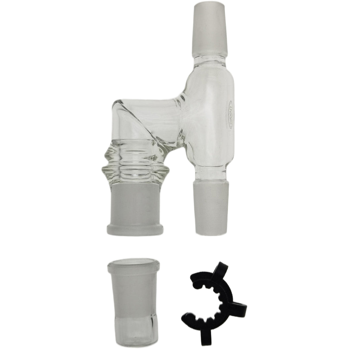Thick Ass Glass Reclaim Adapter w/ Dish & Keck Clip - 14MM Male to Female