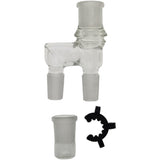 Thick Ass Glass Reclaim Adapter w/ Dish & Keck Clip - 14MM Male to Female
