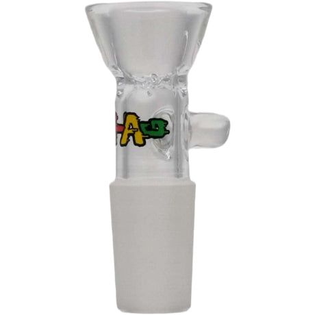 Thick Ass Glass Tie-Dye Pinched Screen Bong Slide w/ Handle - 14-19mm