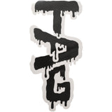 Thick Ass Glass Vibrant Wavy Label Sticker 3.5"x2" - Rasta/Tie Dye/Yellow