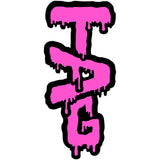 Thick Ass Glass Vibrant Wavy Label Sticker 3.5"x2" - Rasta/Tie Dye/Yellow