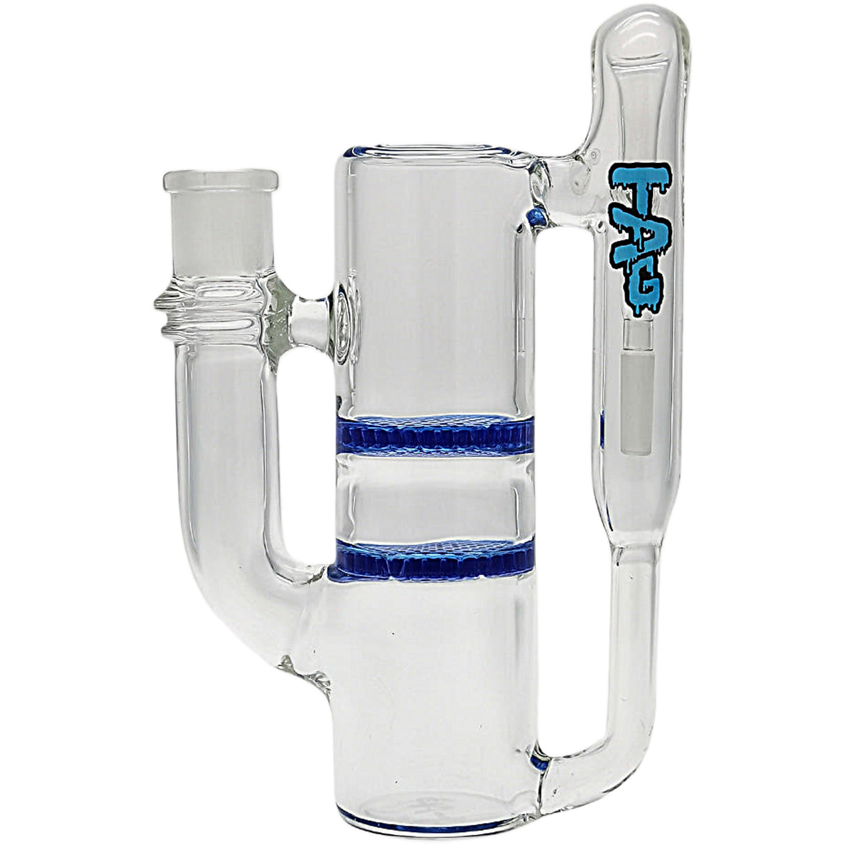 Thick Ass Glass 8.25" Double Honeycomb Ash Catcher 50x5mm with Recycling - 18MM Joint