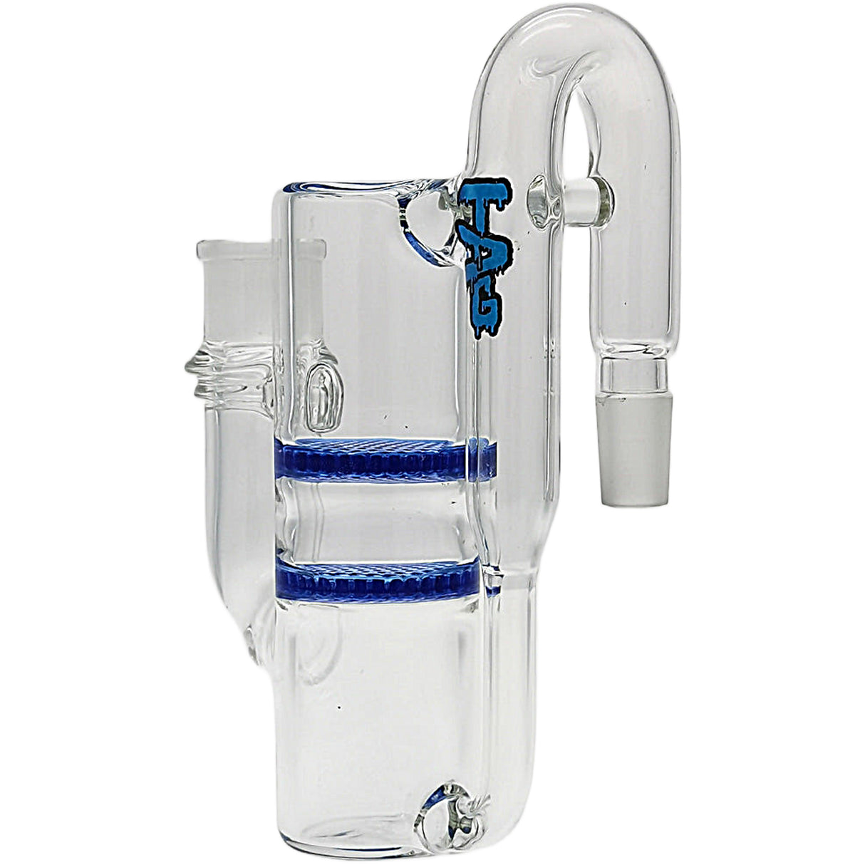 Thick Ass Glass 8.25" Double Honeycomb Ash Catcher 50x5mm with Recycling - 18MM Joint