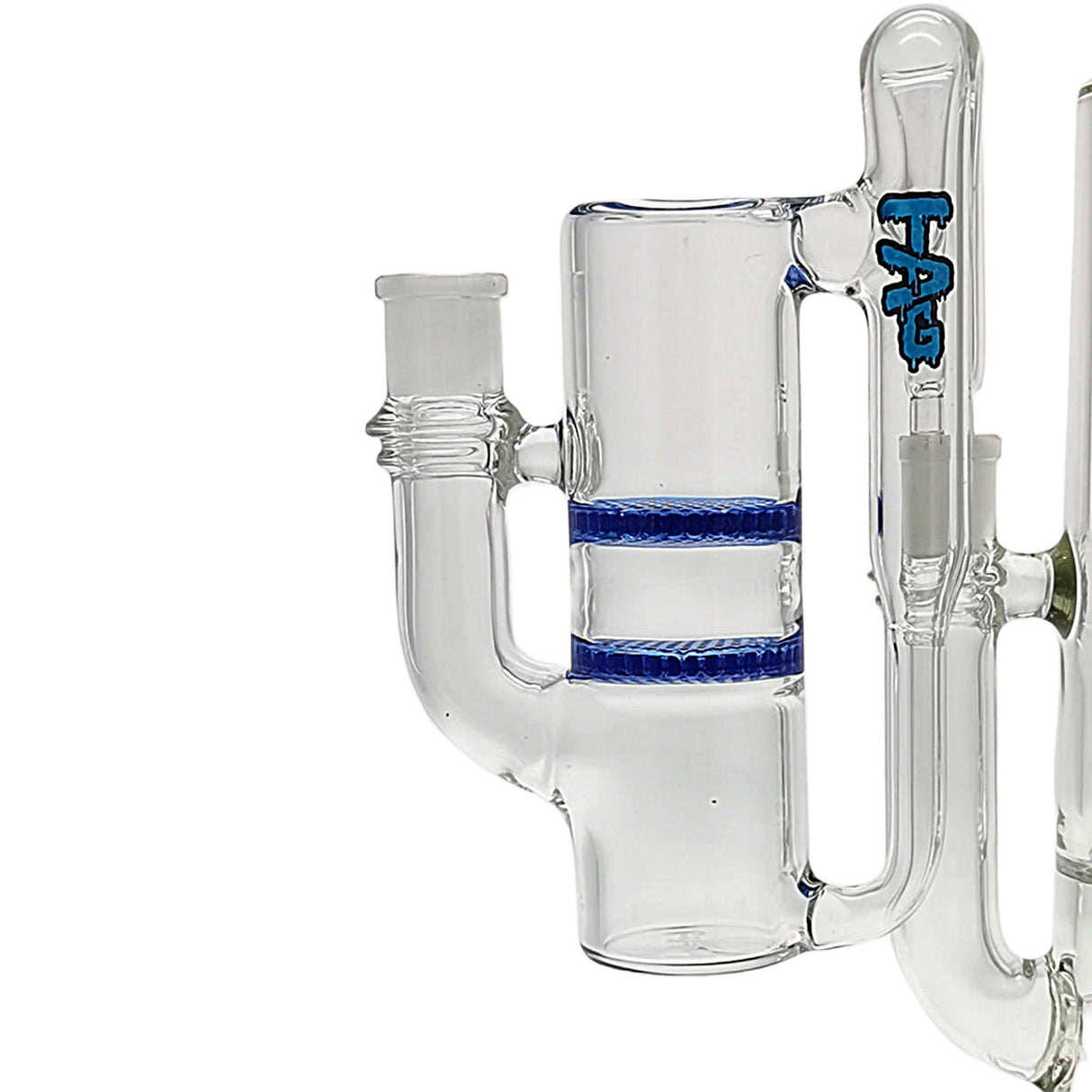 Thick Ass Glass 8.25" Double Honeycomb Ash Catcher 50x5mm with Recycling - 18MM Joint