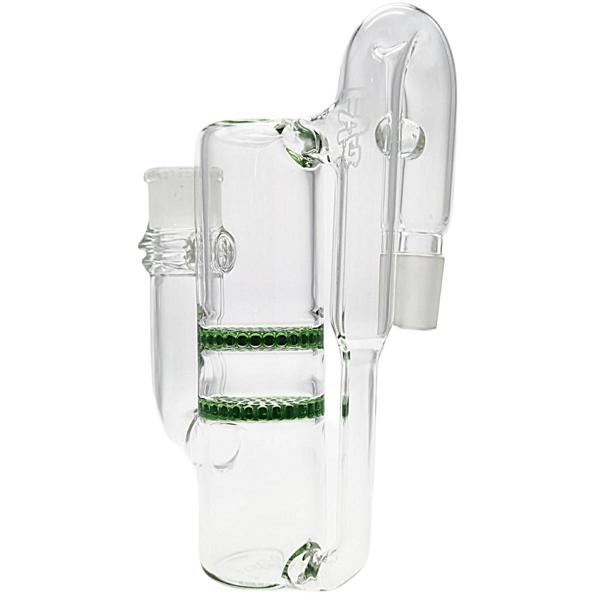 Thick Ass Glass 8.25" Double Honeycomb Ash Catcher 50x5mm with Recycling - 18MM Joint