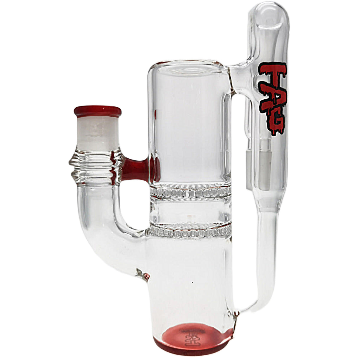 Thick Ass Glass 8.25" Double Honeycomb Ash Catcher 50x5mm with Recycling - 18MM Joint
