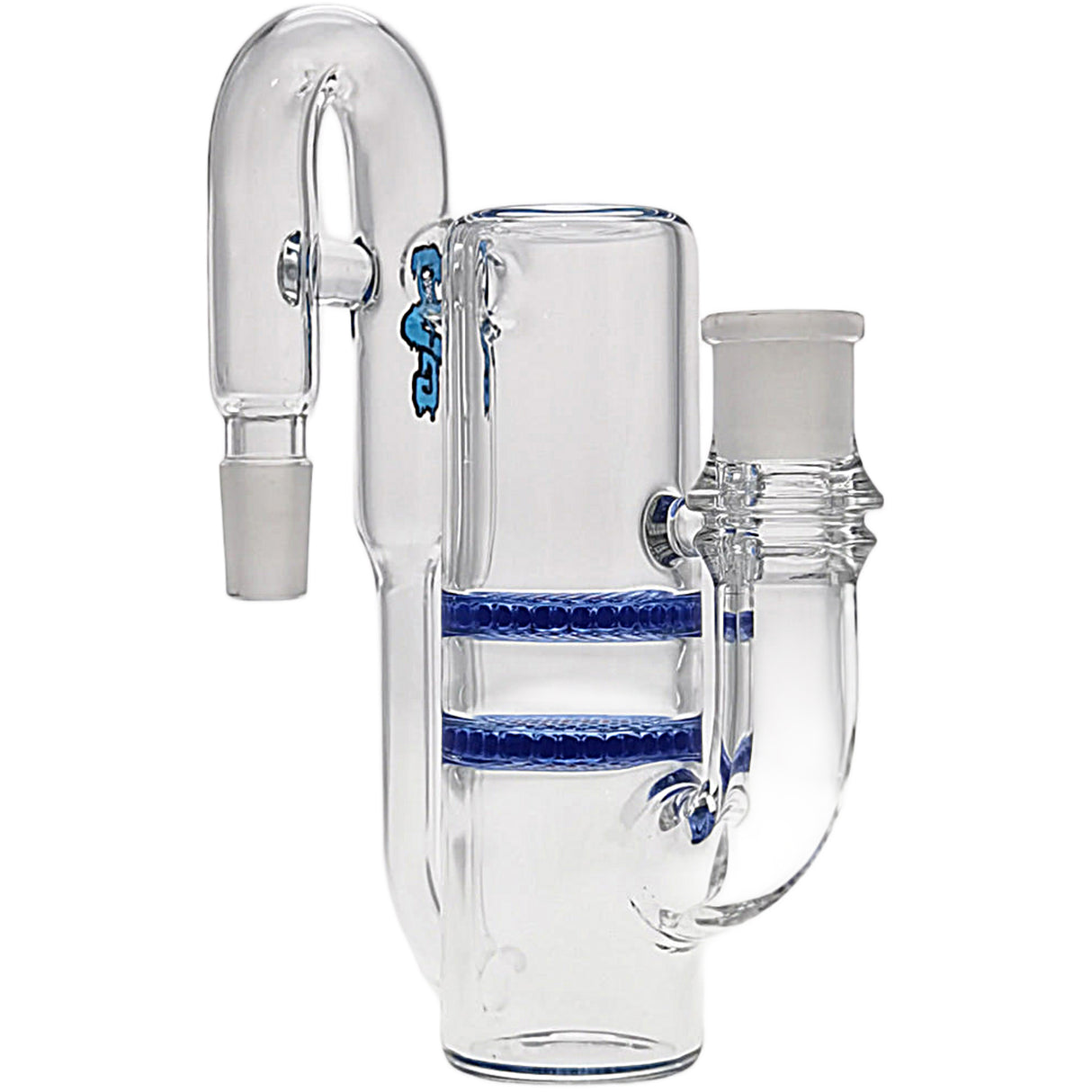 Thick Ass Glass 8.25" Double Honeycomb Ash Catcher 50x5mm with Recycling - 18MM Joint