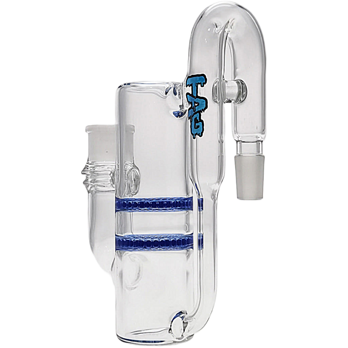 Thick Ass Glass 8.25" Double Honeycomb Ash Catcher 50x5mm with Recycling - 18MM Joint