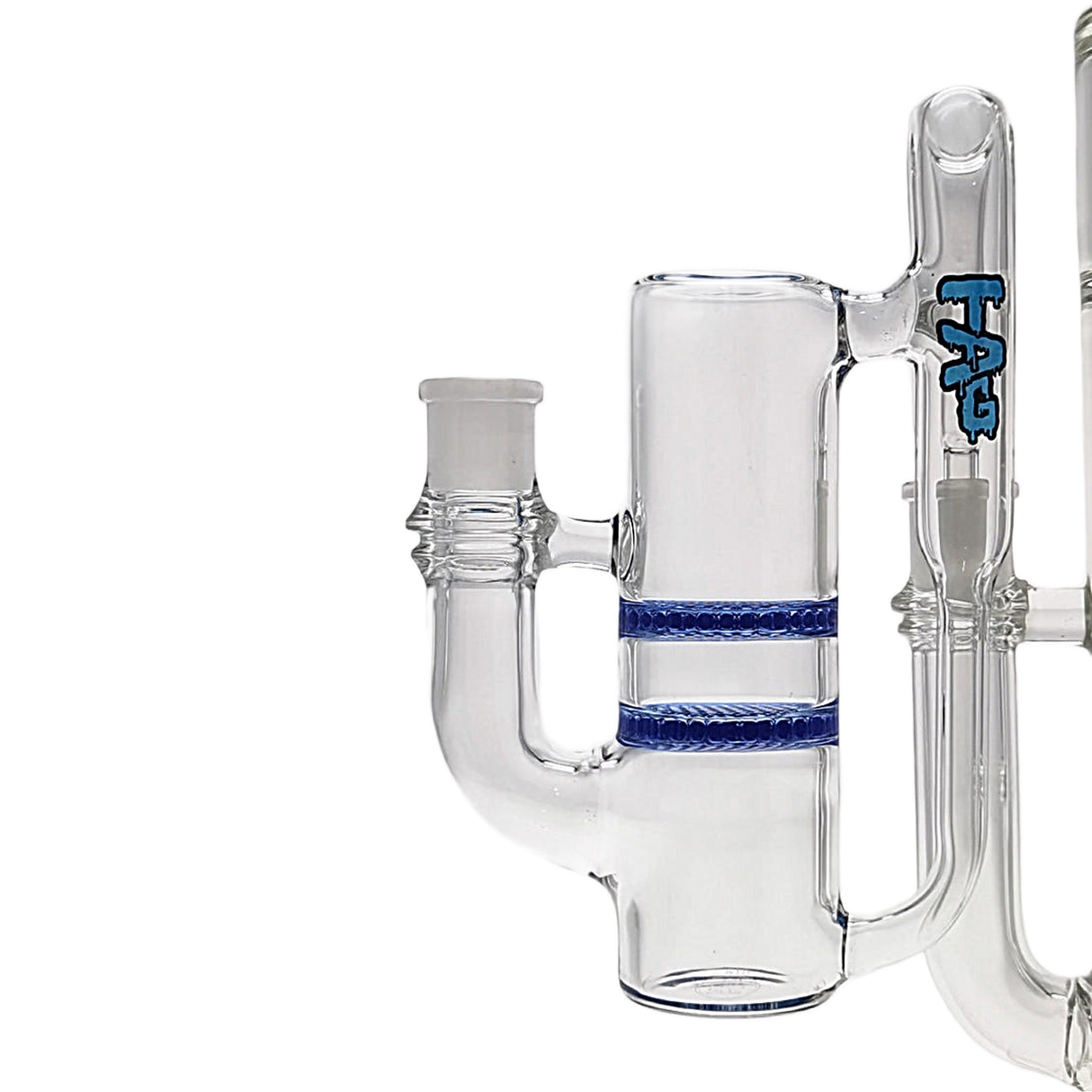 Thick Ass Glass 8.25" Double Honeycomb Ash Catcher 50x5mm with Recycling - 18MM Joint