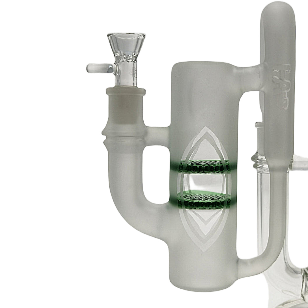 Thick Ass Glass 8.25" Double Honeycomb Ash Catcher 50x5mm with Recycling - 18MM Joint