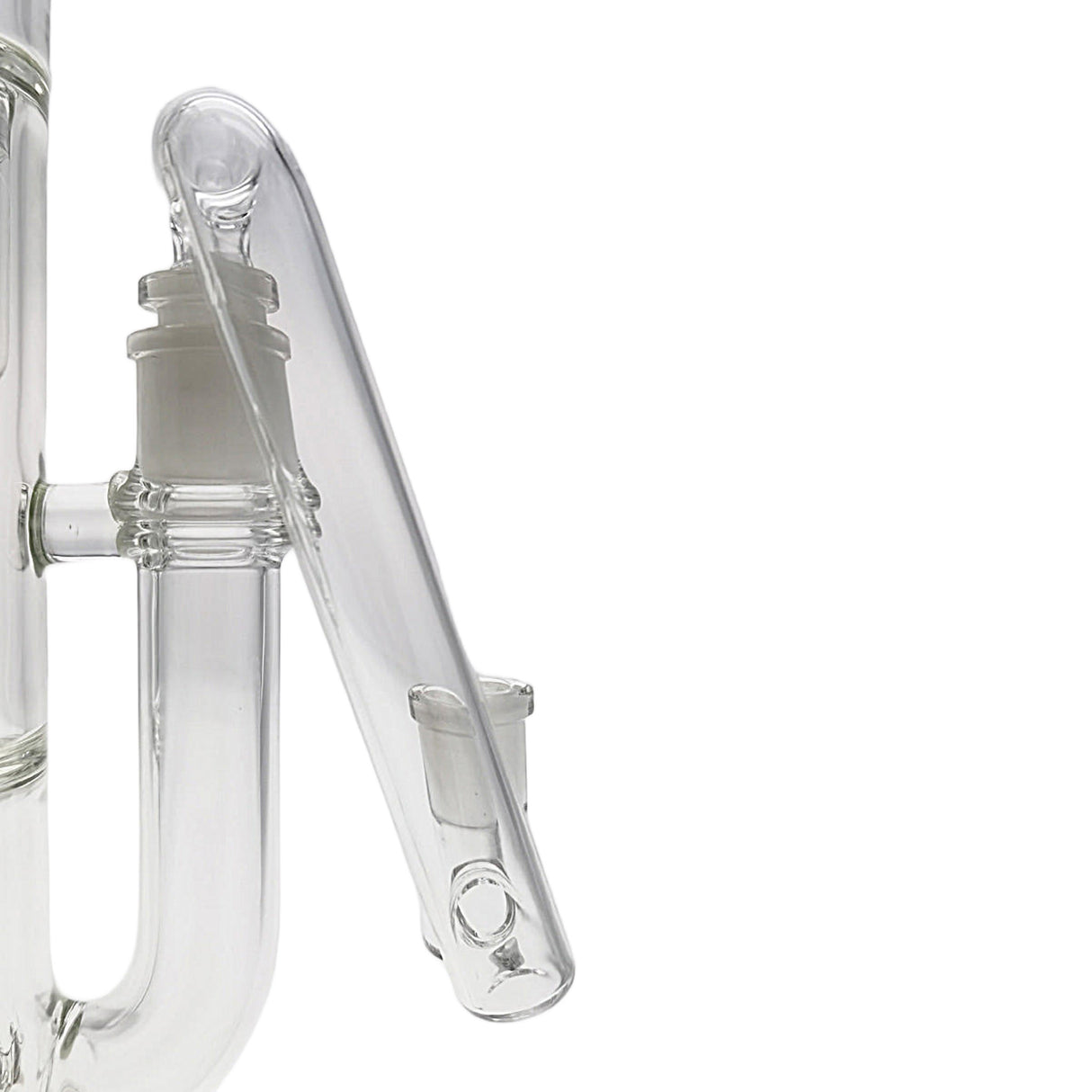 Thick Ass Glass Quartz Drop Down Adapter - 3" Drop for Bongs & Concentrates