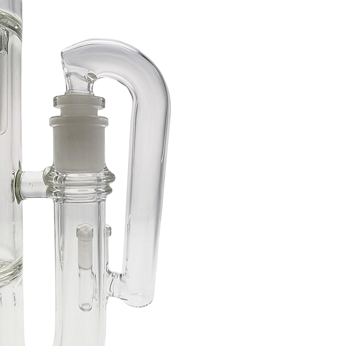 Thick Ass Glass Quartz Drop Down Adapter - 3" Drop for Bongs & Concentrates