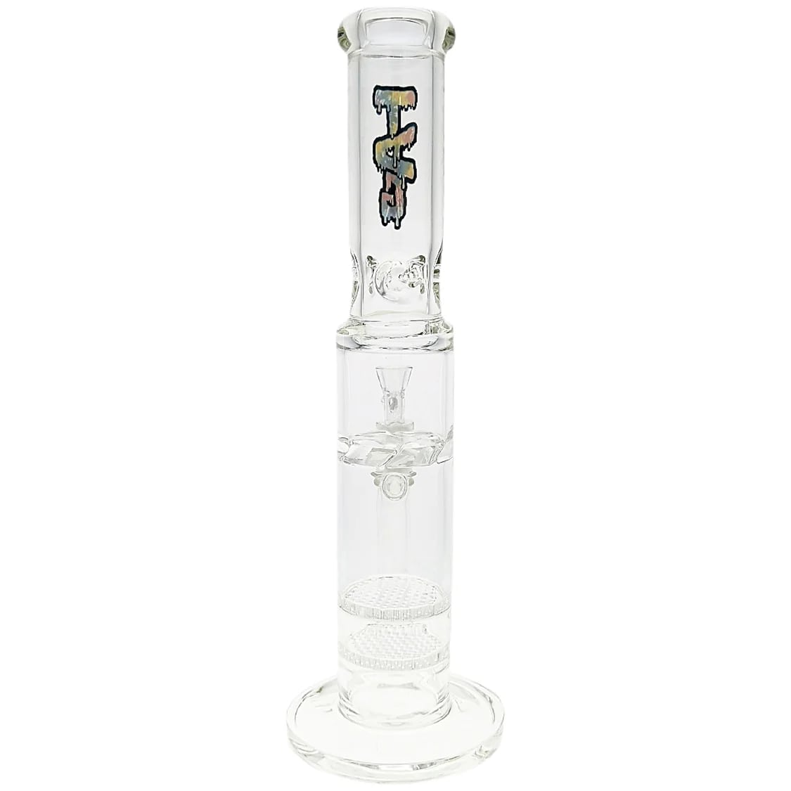 Thick Ass Glass 16" Glass Double Honeycomb Bong w/ Spinning Guard