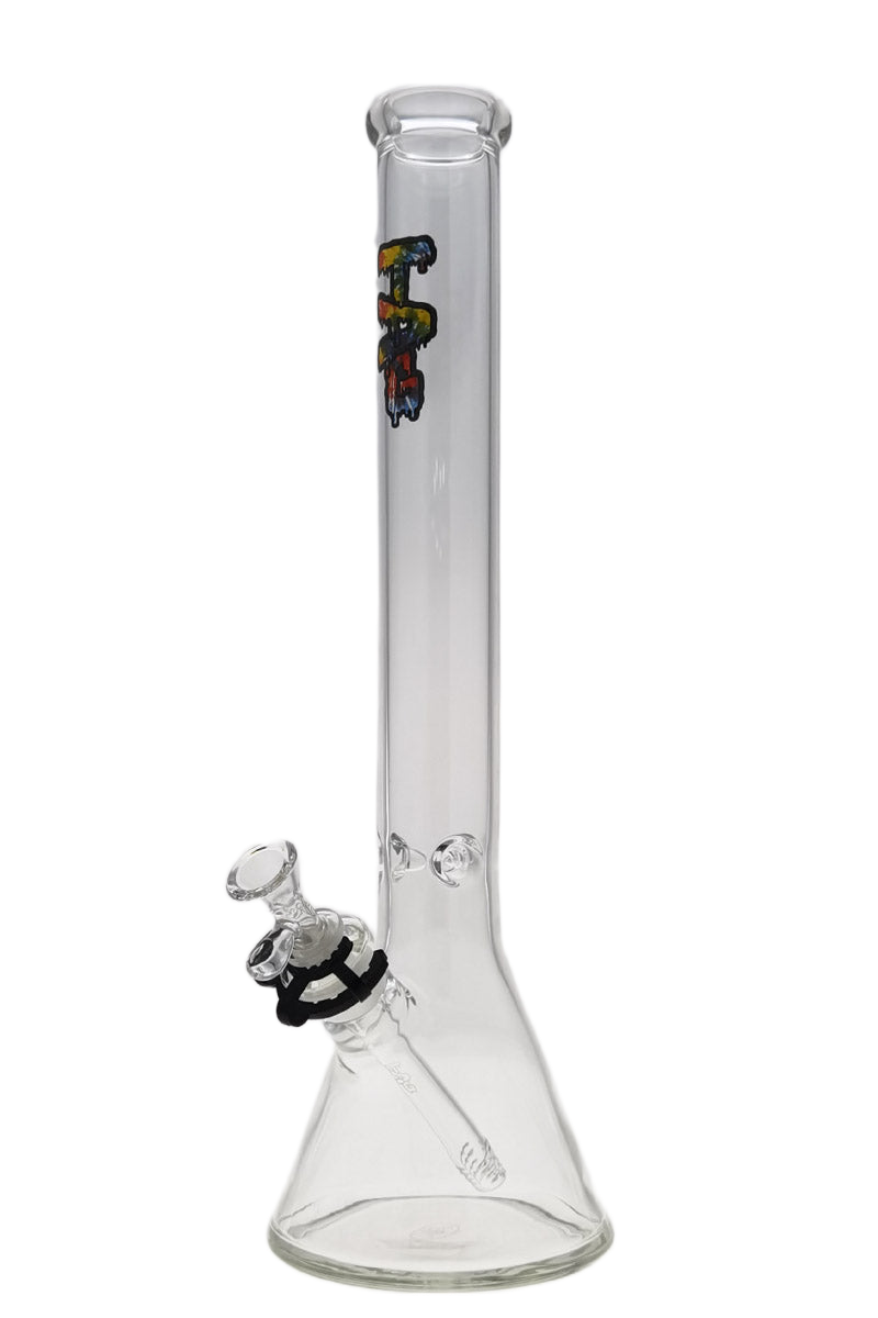 Thick Ass Glass 18" Tie Dye Beaker Bong 5mm Borosilicate w/ Downstem