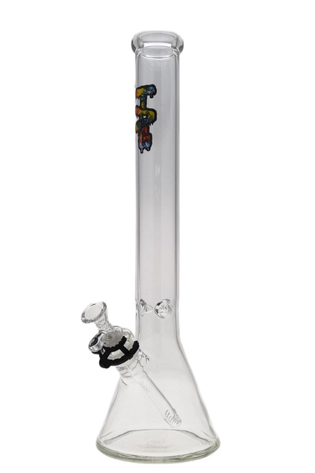 Thick Ass Glass 18" Tie Dye Beaker Bong 5mm Borosilicate w/ Downstem