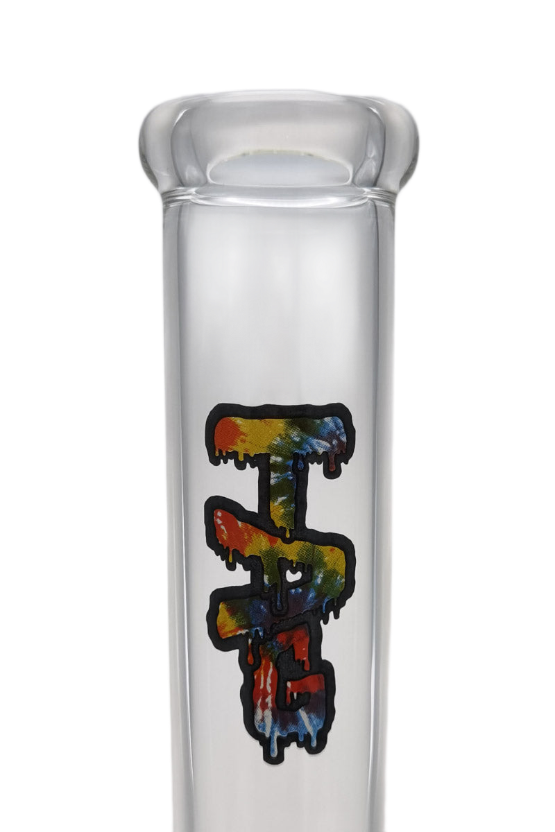 Thick Ass Glass 18" Tie Dye Beaker Bong 5mm Borosilicate w/ Downstem