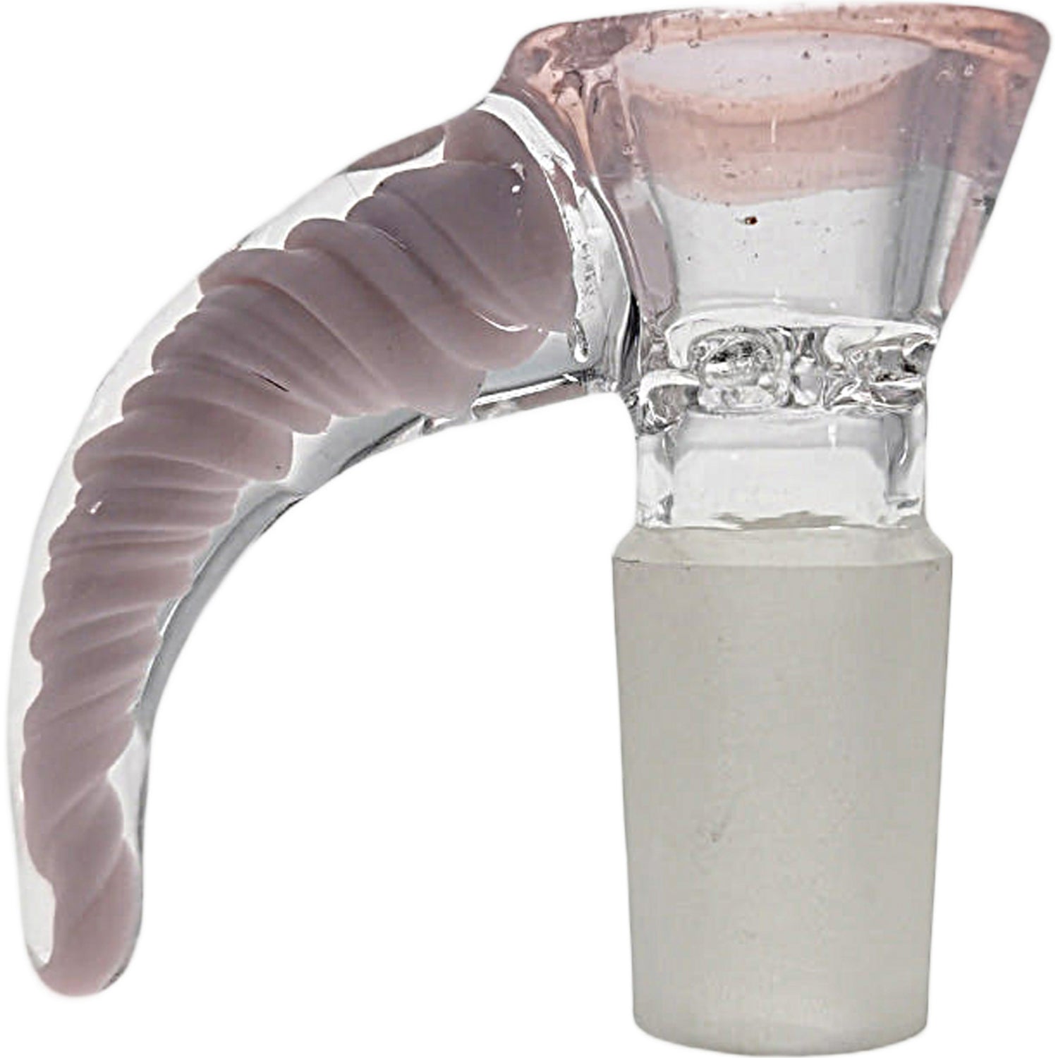 Thick Ass Glass 4-Hole Disc Screen Bong Slide w/ Horn Handle