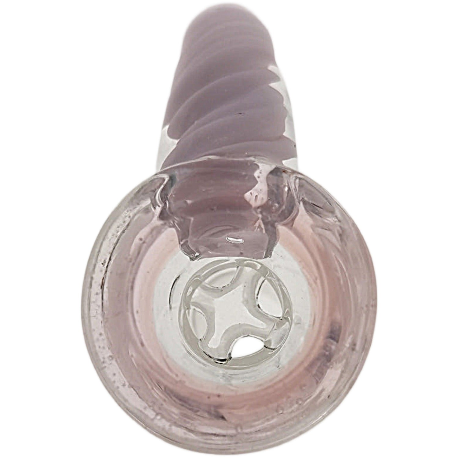 Thick Ass Glass 4-Hole Disc Screen Bong Slide w/ Horn Handle