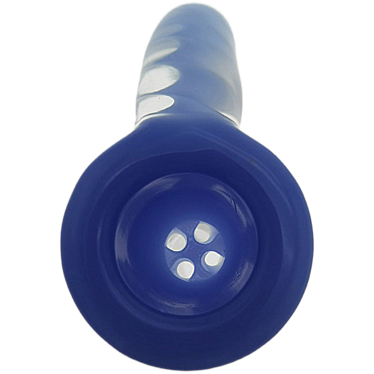 Thick Ass Glass 4-Hole Disc Screen Bong Slide w/ Horn Handle