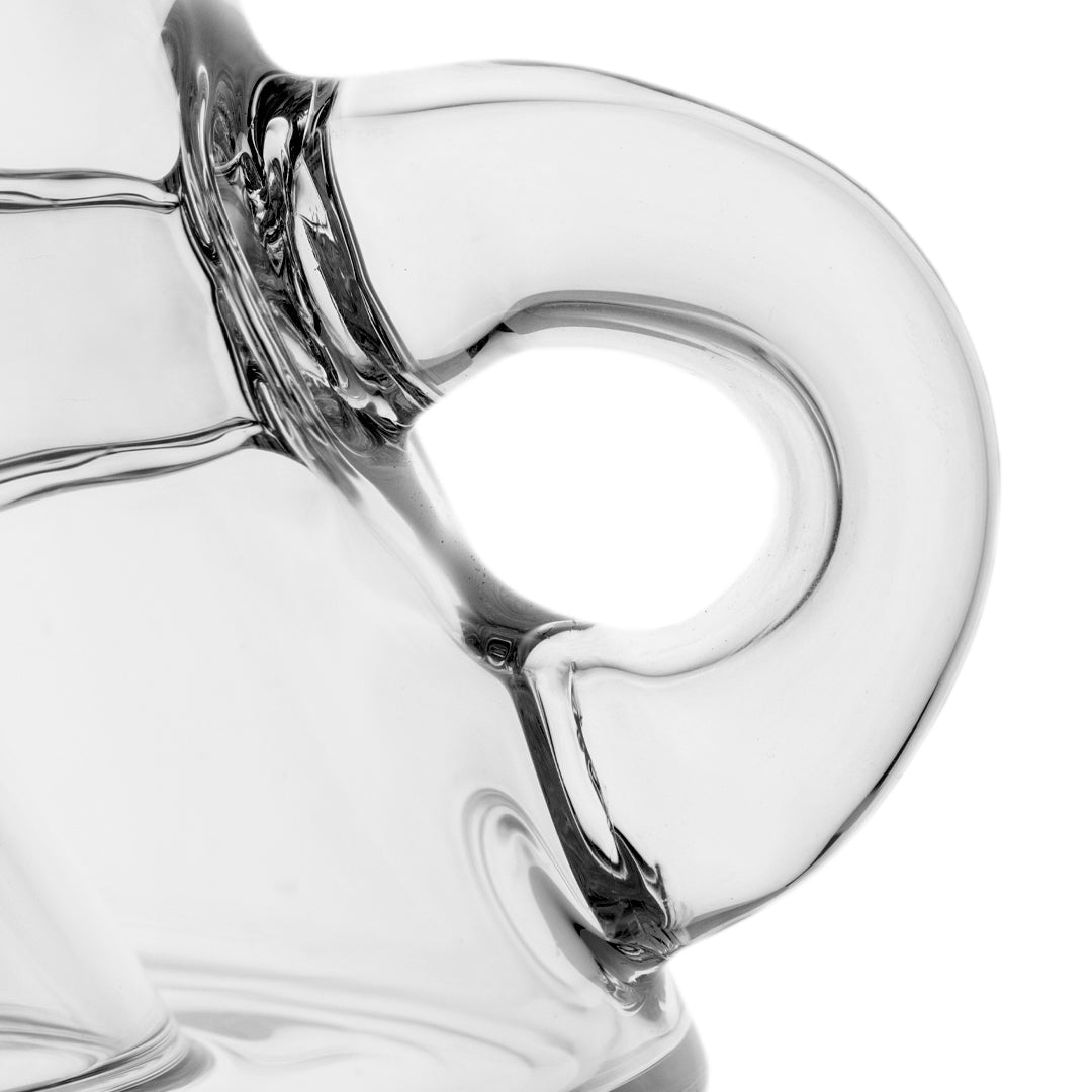 Close-up of MJ Arsenal Bloopcycler Dab Rig's borosilicate glass loop detail