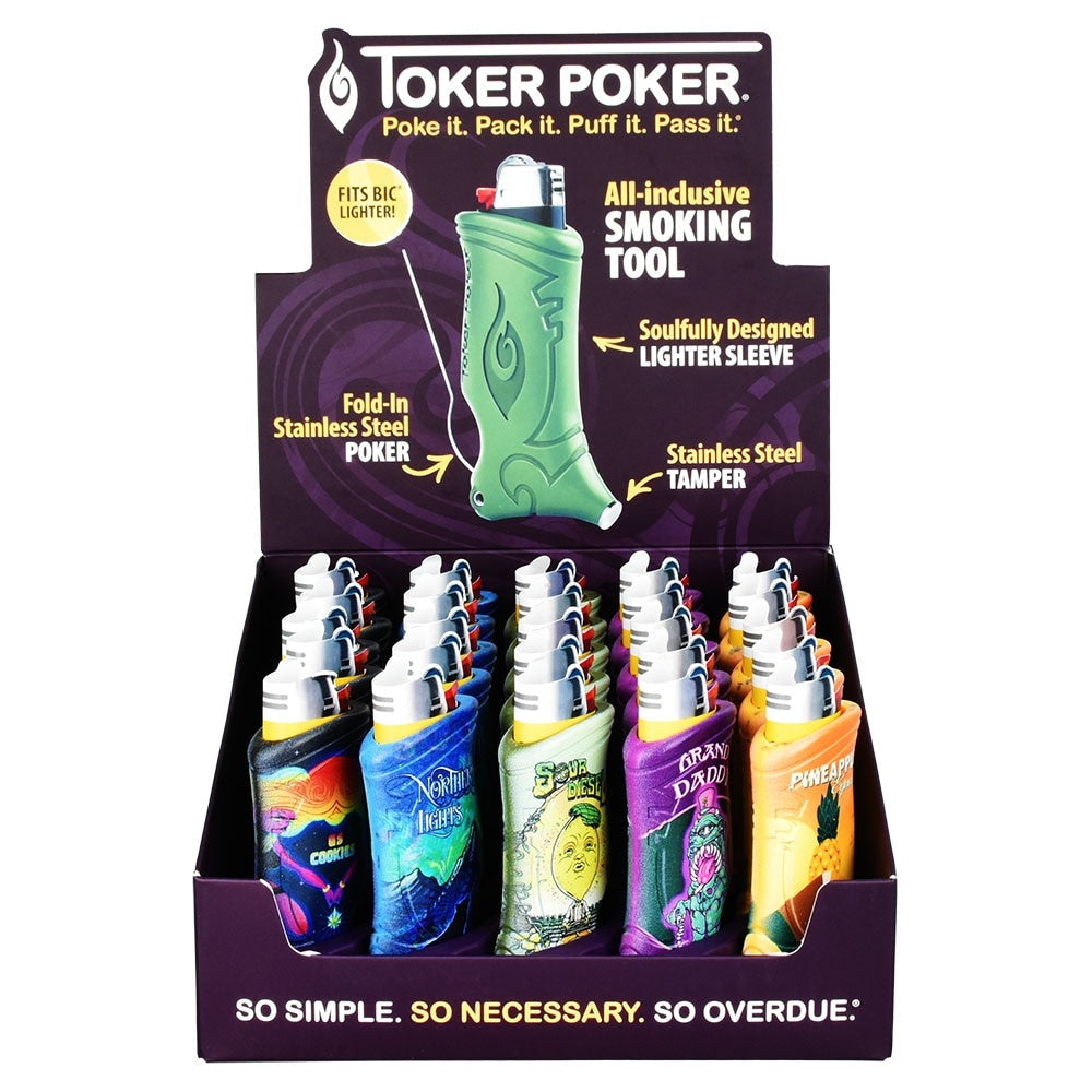 Toker Poker Lighter Sleeve | 420 Nugs Assortment | 25ct Display