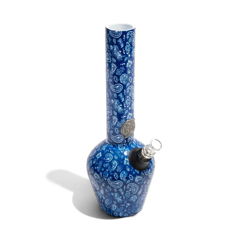 Limited Edition Tommy Chong Chill Bong in Blue Paisley Bandana Design by Chill Steel Pipes