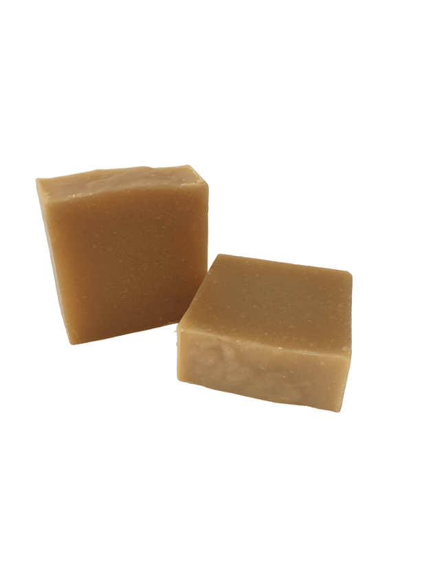 Elite Creed Natural Turmeric CBD Soap Bar, angled view on a white background