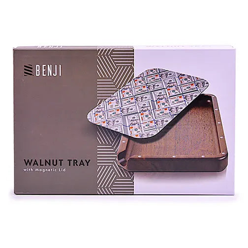 Benji Walnut Tray with Magnetic Lid Kit USD lid detail