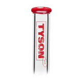 Tyson 2.0 Beaker Water Pipe Front View with Red Accents and Bold Logo