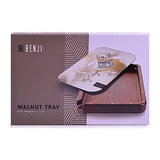 Benji Walnut Tray with Magnetic Lid Kit Fly High lid detail