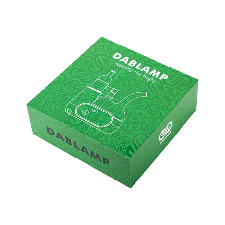 Dablamp Induction Electric Dab Rig packaging box with vibrant green design on white background