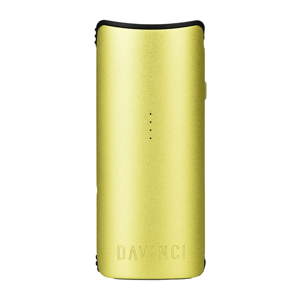 DaVinci Miqro-C Dry Herb Vaporizer in yellow, 900mAh, front view on white background