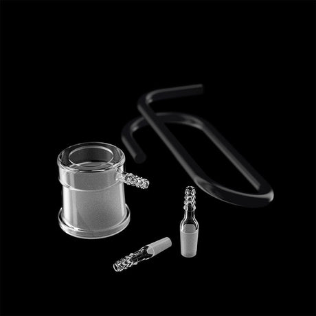 Dr. Dabber SWITCH Silicone Whip w/ Glass Adapters on Black Background