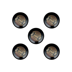 Pulsar APX eRig Atomizer 5-piece set with ceramic inserts for vaping, top view on white background