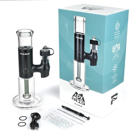 Pulsar APX eRig with quartz bucket, 3200mAh battery, and accessories, front view on white background