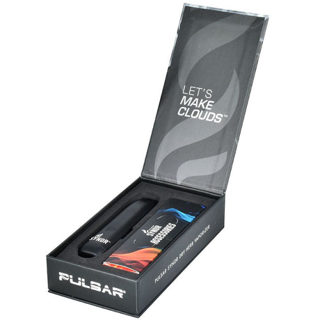 Pulsar Syndr Dry Herb Vaporizer in Black, 880mah battery, displayed in open box