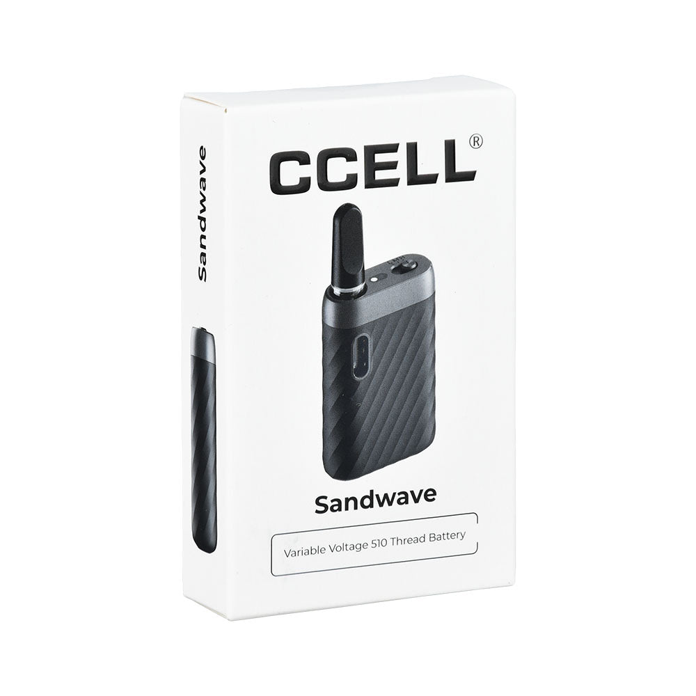 CCELL Sandwave 510 Battery with 400mAh on white background, front view, packaged