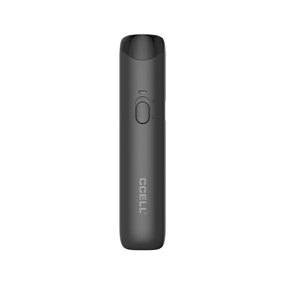 CCELL Go Stik Onyx Black, 280mAh Variable Voltage 510 Battery, Front View on White Background