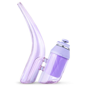 Puffco Proxy Bubbler Attachment in Bloom LE color, 7" Borosilicate Glass, side view on white background