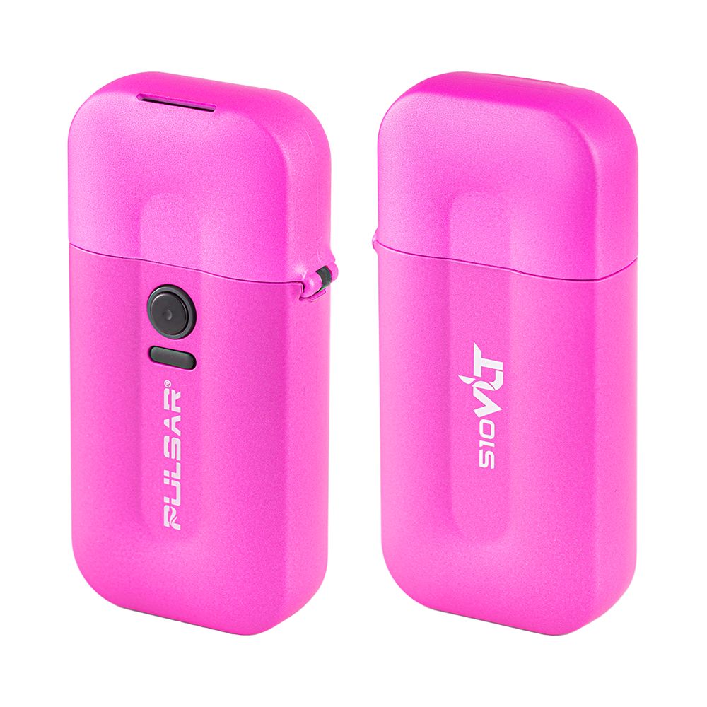 Pulsar VLT 510 Battery Vaporizer in Pink - 650mAh with USB Charging - Front and Side Views