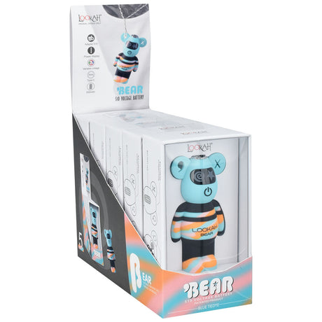 Lookah Tie Dye Bear 510 Battery Display with 5 Units, Front View, 500mAh Capacity