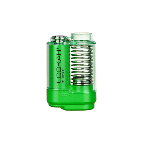 Lookah Turtle Green 510 Battery, 500mAh, Front View with Visible Coils, 5pc Display