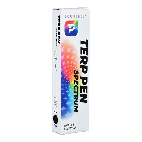 Boundless Terp Pen Spectrum Vaporizer packaging side view with colorful design