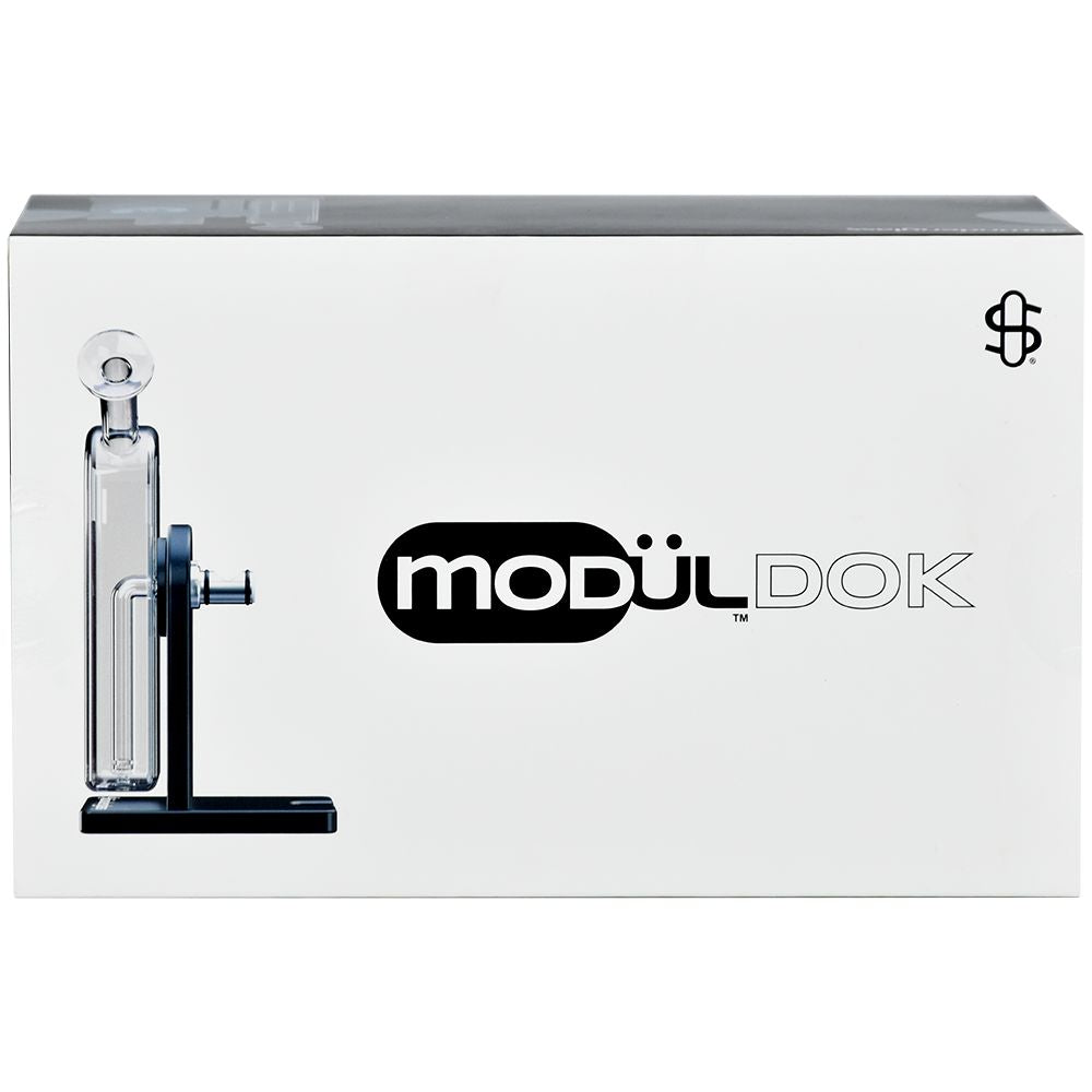 Stündenglass Modul Dok Stand and Charging Cable front view on white background