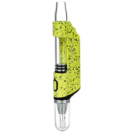 Lookah Seahorse PRO Plus Electric Dab Pen in Neon Green/Black Spatter, 650mAh, Front View