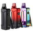 Ooze Duplex 2 C-Core Vaporizers in black, red, and rainbow, 900mAh, angled view