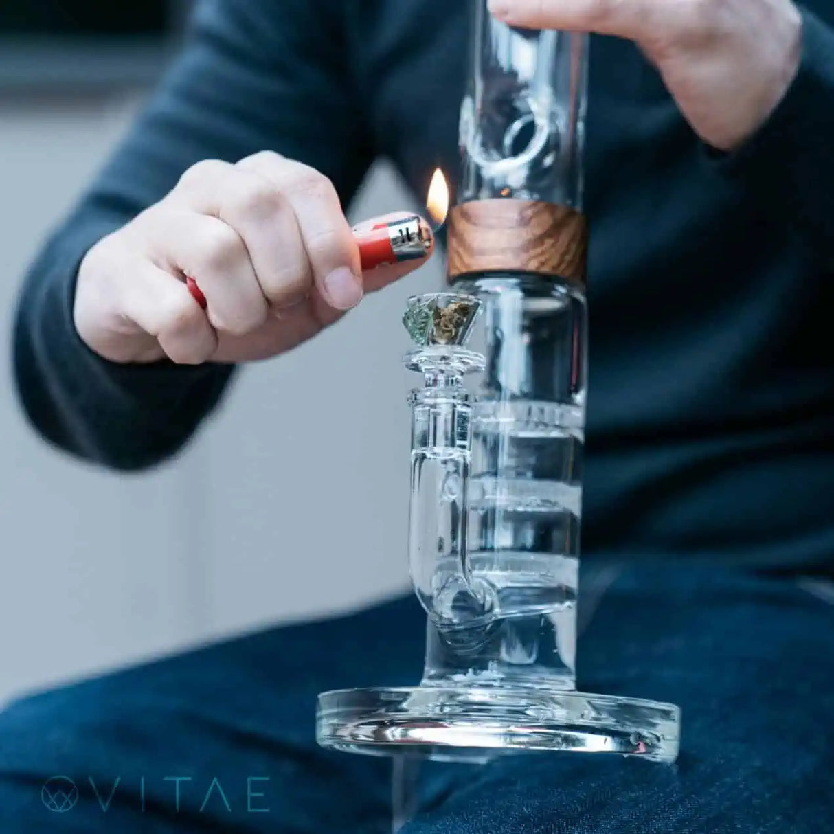 Vitae Glass 16" Tri-Trio Bong