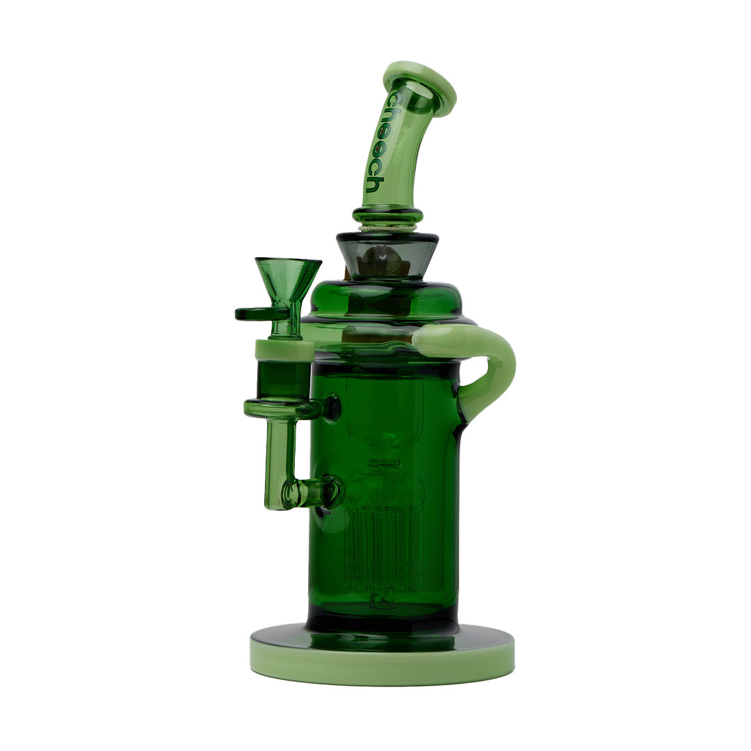 Cheech Glass 10.5" The Regenerator Water Pipe in Emerald Green, 14mm Female Joint