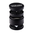 Santa Cruz Shredder Large 4-Piece Grinder in Black, Portable Aluminum Design, for Dry Herbs - Front View